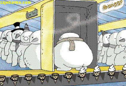 smiješna gif animacija - šnjegović