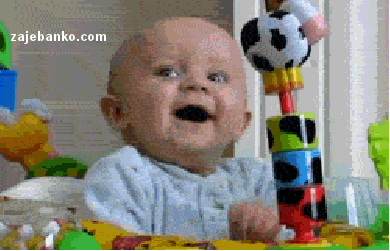 smisješni gifovi: bebina reakcija