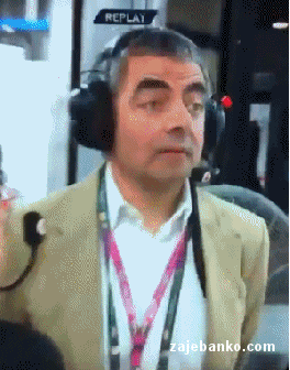 smiješna animacija Mr. Bean reakcija