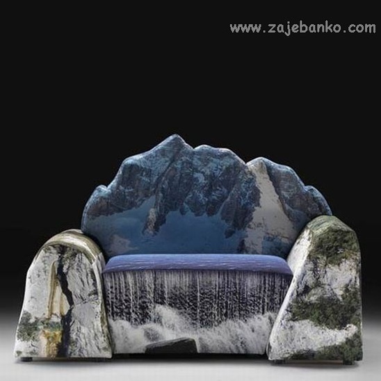 Neobičan dizajn običnih predmeta: fotelja u obliku planine