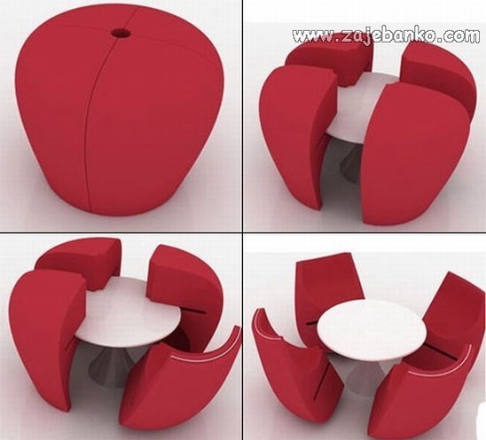 Neobičan dizajn običnih predmeta: Stol i stolice u obliku latica